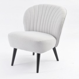 Retro Curve Shell Back Occasional Chair - Zinc 